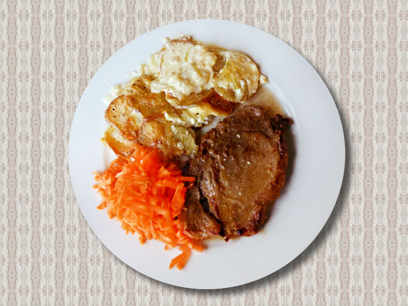 fläskkotlett med potatisgratäng