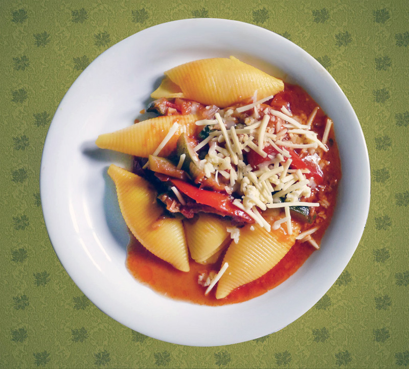 ratatiolle med pasta