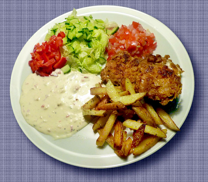 Friterad fisk med remouladsås